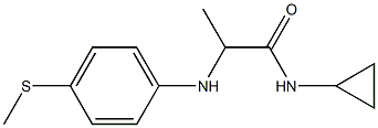 N-cyclopropyl-2-{[4-(methylsulfanyl)phenyl]amino}propanamide Struktur