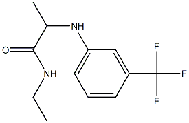 N-ethyl-2-{[3-(trifluoromethyl)phenyl]amino}propanamide Struktur