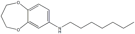 N-heptyl-3,4-dihydro-2H-1,5-benzodioxepin-7-amine Struktur