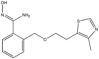 N'-hydroxy-2-{[2-(4-methyl-1,3-thiazol-5-yl)ethoxy]methyl}benzenecarboximidamide Struktur