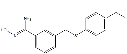 N'-hydroxy-3-({[4-(propan-2-yl)phenyl]sulfanyl}methyl)benzene-1-carboximidamide Struktur