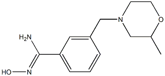 N'-hydroxy-3-[(2-methylmorpholin-4-yl)methyl]benzenecarboximidamide Struktur