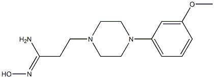 N'-hydroxy-3-[4-(3-methoxyphenyl)piperazin-1-yl]propanimidamide Struktur