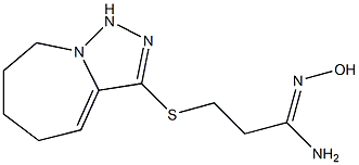 N'-hydroxy-3-{5H,6H,7H,8H,9H-[1,2,4]triazolo[3,4-a]azepin-3-ylsulfanyl}propanimidamide Struktur