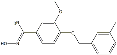 N'-hydroxy-3-methoxy-4-[(3-methylbenzyl)oxy]benzenecarboximidamide Struktur