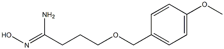 N'-hydroxy-4-[(4-methoxyphenyl)methoxy]butanimidamide Struktur