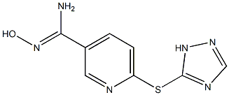 N'-hydroxy-6-(1H-1,2,4-triazol-5-ylsulfanyl)pyridine-3-carboximidamide Struktur