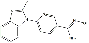 N'-hydroxy-6-(2-methyl-1H-benzimidazol-1-yl)pyridine-3-carboximidamide Struktur