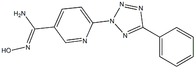 N'-hydroxy-6-(5-phenyl-2H-1,2,3,4-tetrazol-2-yl)pyridine-3-carboximidamide Struktur