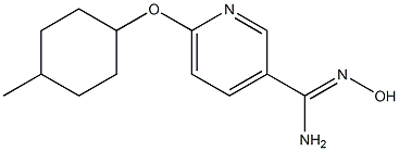 N'-hydroxy-6-[(4-methylcyclohexyl)oxy]pyridine-3-carboximidamide Struktur