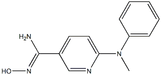 N'-hydroxy-6-[methyl(phenyl)amino]pyridine-3-carboximidamide Struktur