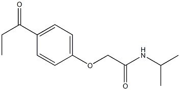 N-isopropyl-2-(4-propionylphenoxy)acetamide Struktur