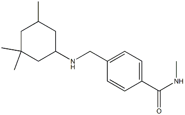 N-methyl-4-{[(3,3,5-trimethylcyclohexyl)amino]methyl}benzamide Struktur