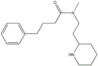 N-methyl-4-phenyl-N-[2-(piperidin-2-yl)ethyl]butanamide Struktur