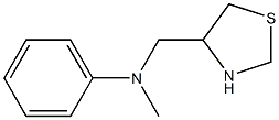 N-methyl-N-(1,3-thiazolidin-4-ylmethyl)aniline Struktur