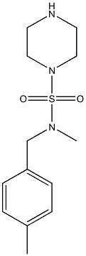 N-methyl-N-[(4-methylphenyl)methyl]piperazine-1-sulfonamide Struktur