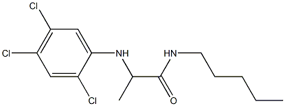 N-pentyl-2-[(2,4,5-trichlorophenyl)amino]propanamide Struktur