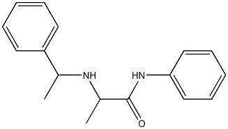 N-phenyl-2-[(1-phenylethyl)amino]propanamide Struktur