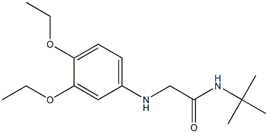 N-tert-butyl-2-[(3,4-diethoxyphenyl)amino]acetamide Struktur