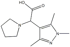 pyrrolidin-1-yl(1,3,5-trimethyl-1H-pyrazol-4-yl)acetic acid Struktur