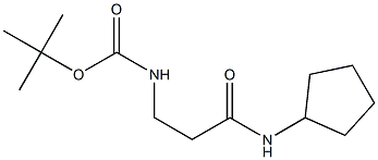 tert-butyl 3-(cyclopentylamino)-3-oxopropylcarbamate Struktur