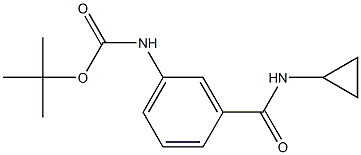 tert-butyl 3-[(cyclopropylamino)carbonyl]phenylcarbamate Struktur