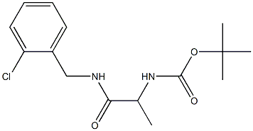 tert-butyl N-(1-{[(2-chlorophenyl)methyl]carbamoyl}ethyl)carbamate Struktur