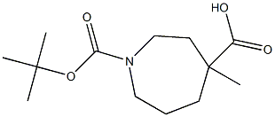 1-Boc-4-methylazepane-4-carboxylic acid Struktur