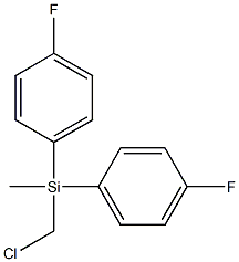 bis(4-fluorophenyl)methyl-(chloromethyl)silicon Struktur