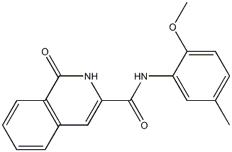 3-Isoquinolinecarboxamide,  1,2-dihydro-N-(2-methoxy-5-methylphenyl)-1-oxo- Struktur