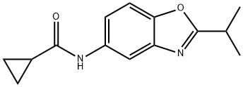 Cyclopropanecarboxamide,  N-[2-(1-methylethyl)-5-benzoxazolyl]- Struktur