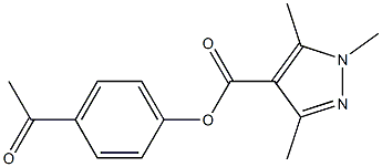 1H-Pyrazole-4-carboxylic  acid,  1,3,5-trimethyl-,  4-acetylphenyl  ester Struktur