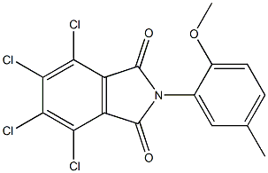 4,5,6,7-TETRACHLORO-2-(2-METHOXY-5-METHYLPHENYL)ISOINDOLINE-1,3-DIONE Struktur