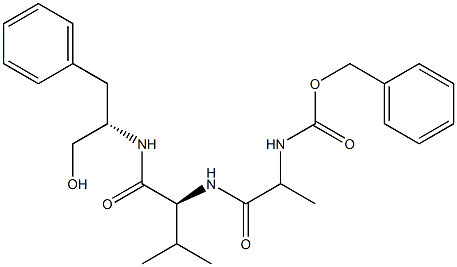 benzyl N-[(1S)-1-[[(1S)-1-[[(2S)-1-hydroxy-3-phenyl-propan-2-yl]carbamoyl]-2-methyl-propyl]carbamoyl]ethyl]carbamate Struktur