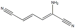 (2Z,4E)-2-aminohexa-2,4-dienedinitrile Struktur