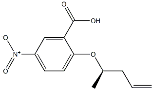 (R)-5-nitro-2-(pent-4-en-2-yloxy)benzoic acid Struktur