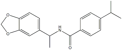 N-[1-(1,3-benzodioxol-5-yl)ethyl]-4-isopropylbenzamide Struktur