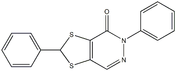 2,5-diphenyl[1,3]dithiolo[4,5-d]pyridazin-4(5H)-one Struktur