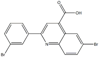 6-bromo-2-(3-bromophenyl)-4-quinolinecarboxylic acid Struktur