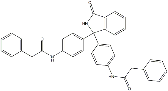 N-[4-(3-oxo-1-{4-[(phenylacetyl)amino]phenyl}-2,3-dihydro-1H-isoindol-1-yl)phenyl]-2-phenylacetamide Struktur