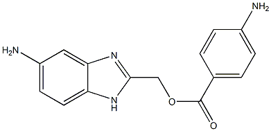 (5-amino-1H-benzimidazol-2-yl)methyl 4-aminobenzoate Struktur