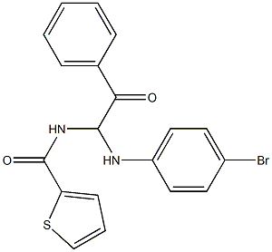 N-[1-(4-bromoanilino)-2-oxo-2-phenylethyl]-2-thiophenecarboxamide Struktur