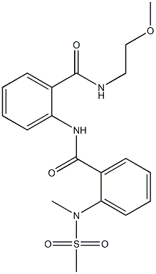 N-(2-{[(2-methoxyethyl)amino]carbonyl}phenyl)-2-[methyl(methylsulfonyl)amino]benzamide Struktur