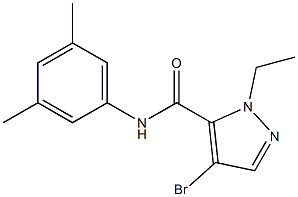 4-bromo-N-(3,5-dimethylphenyl)-1-ethyl-1H-pyrazole-5-carboxamide Struktur