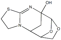 10,14-dioxa-5-thia-2,7-diazatetracyclo[6.4.1.1~9,12~.0~2,6~]tetradec-6-en-8-ol Struktur