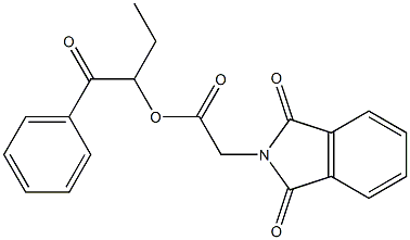 1-benzoylpropyl (1,3-dioxo-1,3-dihydro-2H-isoindol-2-yl)acetate Struktur