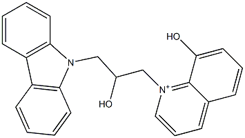 1-[3-(9H-carbazol-9-yl)-2-hydroxypropyl]-8-hydroxyquinolinium Struktur