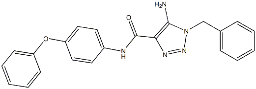 5-amino-1-benzyl-N-(4-phenoxyphenyl)-1H-1,2,3-triazole-4-carboxamide Struktur