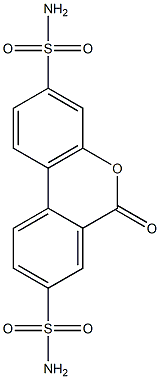 6-oxo-6H-benzo[c]chromene-3,8-disulfonamide Struktur