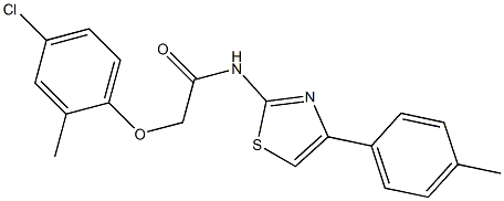 2-(4-chloro-2-methylphenoxy)-N-[4-(4-methylphenyl)-1,3-thiazol-2-yl]acetamide Struktur